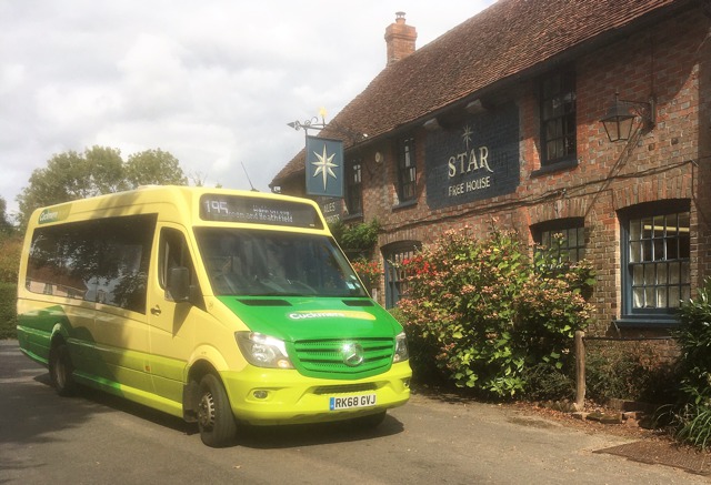 One of our buses at the Star Inn